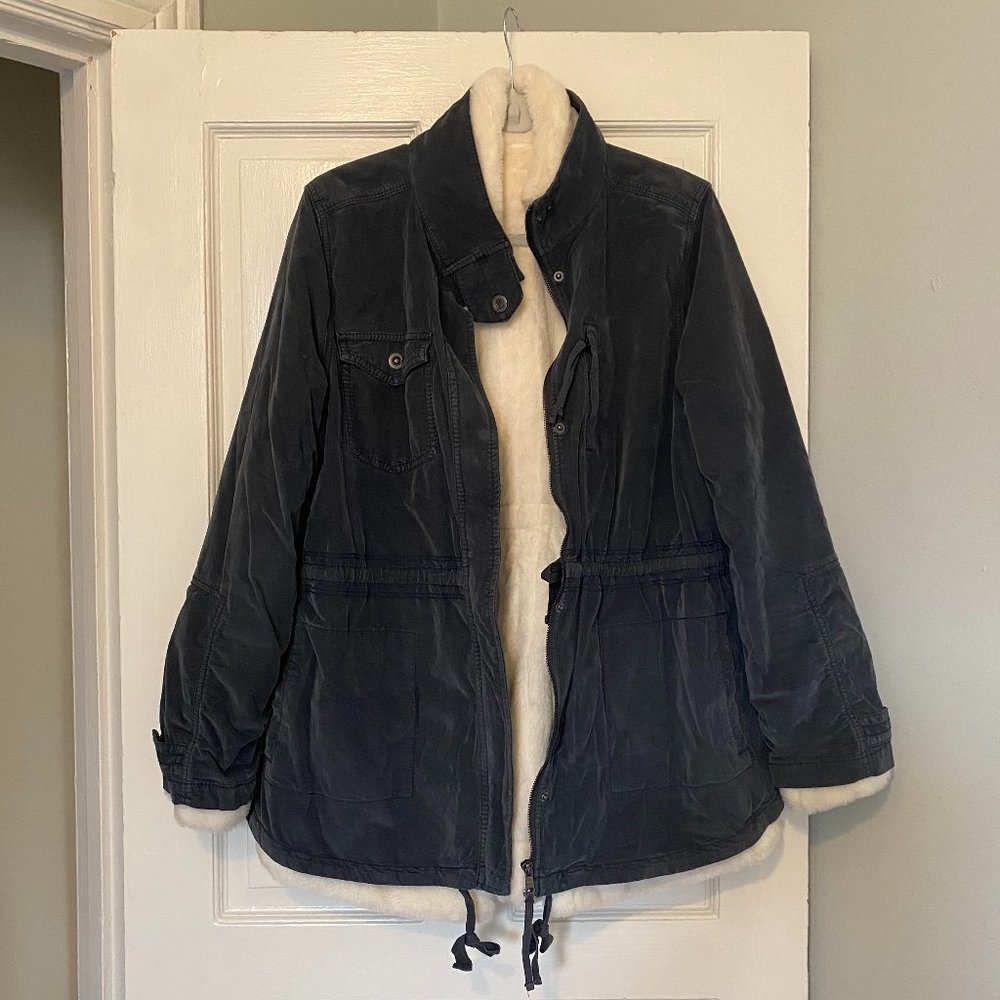 Anthropologie Marrakech Faux Fur Lined Anorak Jacket